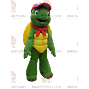 Fun Turtle BIGGYMONKEY™ Mascot Costume With Red Cap –