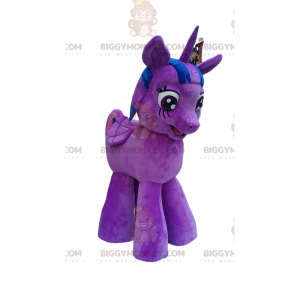 BIGGYMONKEY™ Disfraz de mascota de unicornio morado y azul