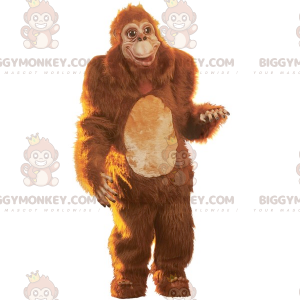 Kostým maskota BIGGYMONKEY™ Brown All Hairy Gorilla Monkey –