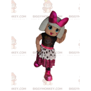  Costume da mascotte BIGGYMONKEY™ per bambina con acconciatura argentata - Ragazzi e ragazze mascotte - BiggyMonkey.com