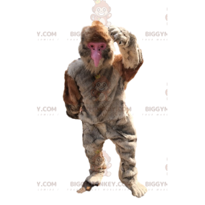 Costume da mascotte Big Ape BIGGYMONKEY™ con pelliccia beige -