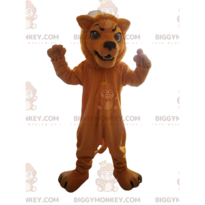 Brown Lion BIGGYMONKEY™ Mascot Costume With Fierce Look -