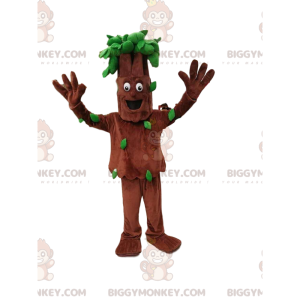 Traje de mascote de árvore BIGGYMONKEY™ com folhagem verde