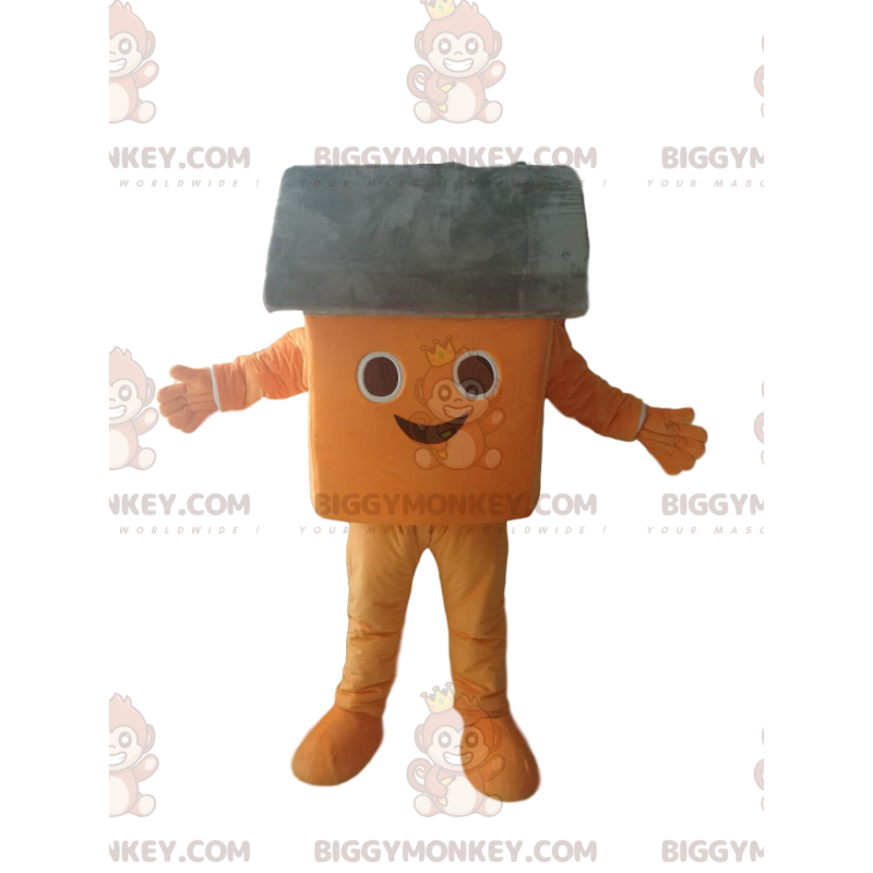 Mycket leende lilla orange och gråa hus BIGGYMONKEY™ Mycket leende lilla orange och gråa hus BIGGYMONKEY™