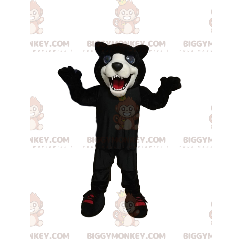 Roaring Black Panther BIGGYMONKEY™ maskotkostume - Roaring Black Panther BIGGYMONKEY™ maskotkostume -