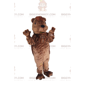 Disfraz de mascota BIGGYMONKEY™ de oso pardo muy juguetón -