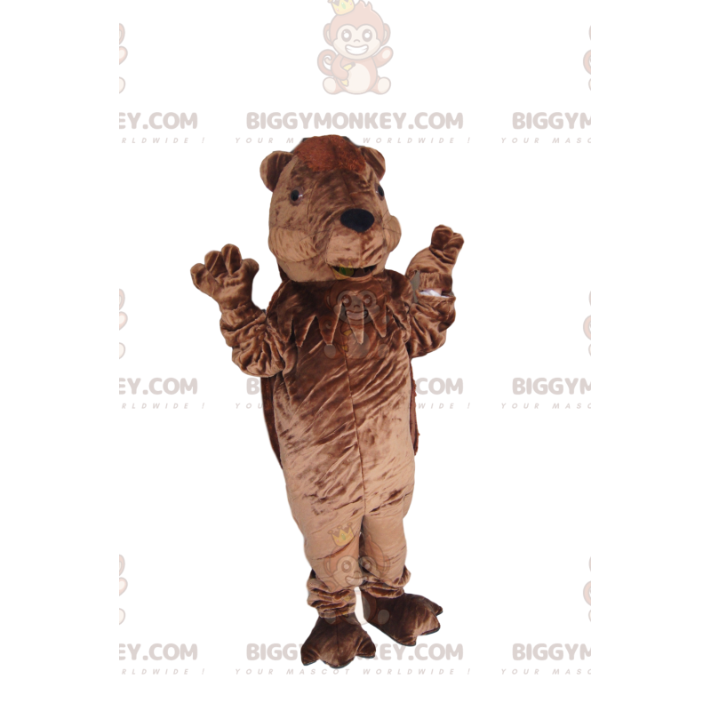 Costume mascotte BIGGYMONKEY™ da orso bruno molto giocoso - Costume mascotte BIGGYMONKEY™ da orso bruno molto giocoso -