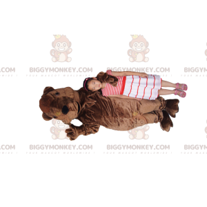 Zeer speelse bruine beer BIGGYMONKEY™ mascottekostuum -