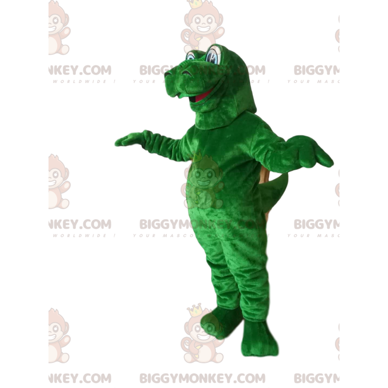 BIGGYMONKEY™ Costume da mascotte Dinosauro verde gigante con