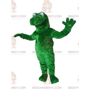 BIGGYMONKEY™ Mascot Costume Giant Green Dinosaur With Googly