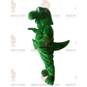 BIGGYMONKEY™ maskotkostume Kæmpegrøn dinosaur med sarte øjne - Dinosaurmasker - BIGGYMONKEY_013539 - BiggyMonkey.com