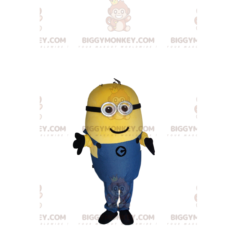 BIGGYMONKEY™ mascottekostuum van Bob, een van de Minions met BIGGYMONKEY™ mascottekostuum van Bob, een van de Minions met