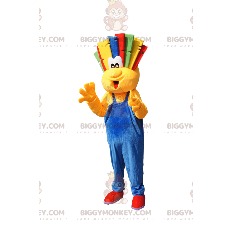 BIGGYMONKEY™ maskotkostume Gul mand med underlig frisure - BIGGYMONKEY™ maskotkostume Gul mand med underlig frisure -