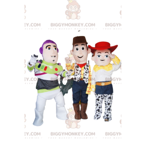 BIGGYMONKEY™ Mascot Costume Trio of Jessie, Buzz Lightyear and