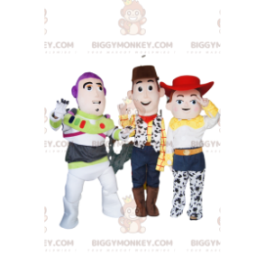 BIGGYMONKEY™ Mascot Costume Trio of Jessie, Buzz Lightyear and