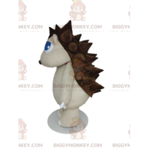 BIGGYMONKEY™ Mascot Costume White Hedgehog With Brown Quills -