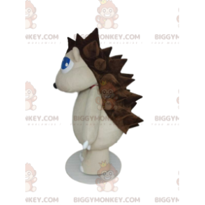 BIGGYMONKEY™ Mascottekostuum Witte egel met bruine stekels -