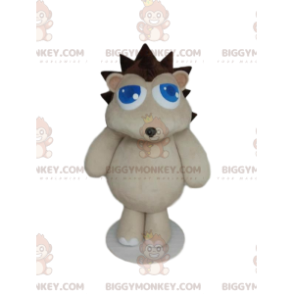 BIGGYMONKEY™ Mascottekostuum Witte egel met bruine stekels -