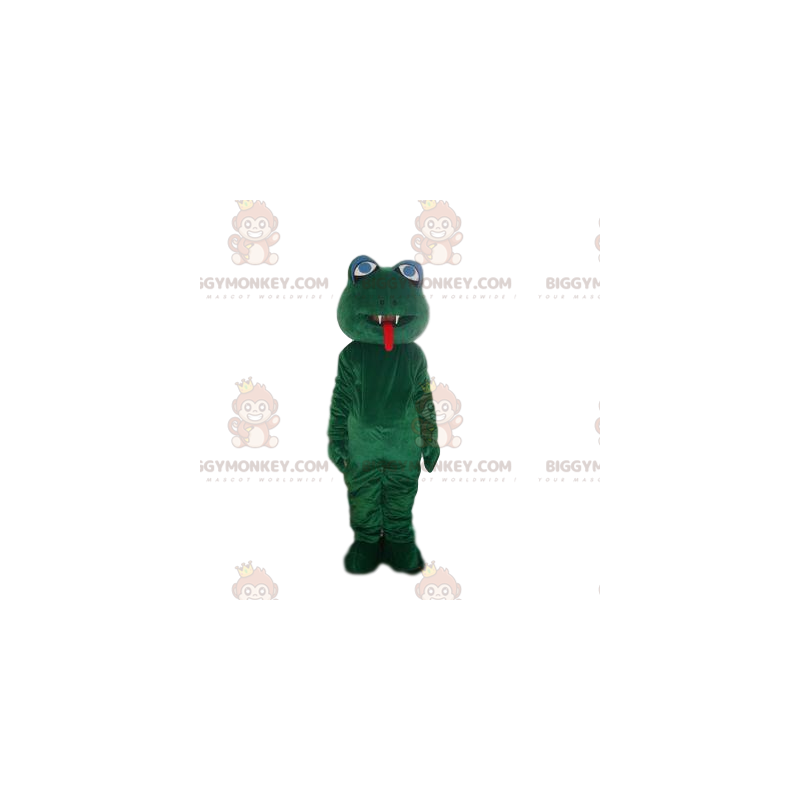 Costume de mascotte BIGGYMONKEY™ de grenouille verte avec deux