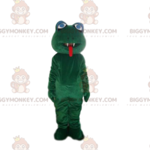 Costume de mascotte BIGGYMONKEY™ de grenouille verte avec deux