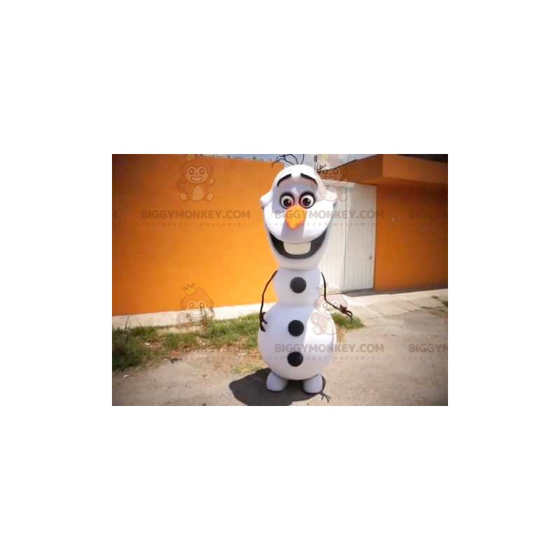 Λευκή και μαύρη στολή μασκότ BIGGYMONKEY™ Snowman - Ανθρώπινες Μασκότ - BIGGYMONKEY_01619 - BiggyMonkey.com