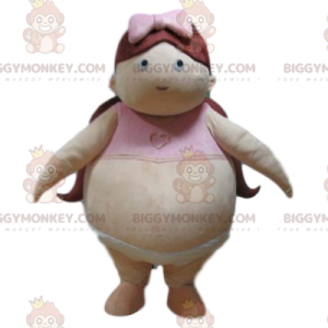 Fat Girl BIGGYMONKEY™ maskotdräkt med trosor och bralett -