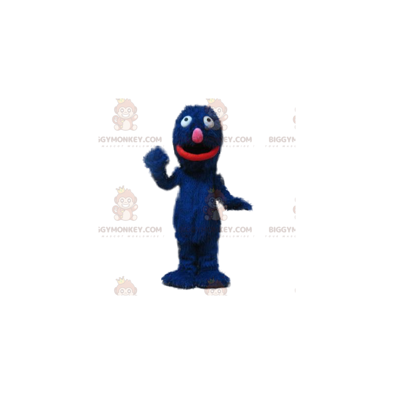 BIGGYMONKEY™ klein speels harig blauw monster mascottekostuum -