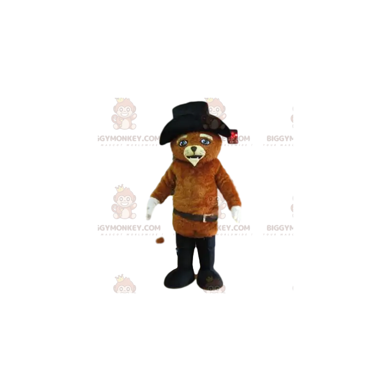 Kocour v botách Kostým maskota BIGGYMONKEY™ s krásným černým Kocour v botách Kostým maskota BIGGYMONKEY™ s krásným černým