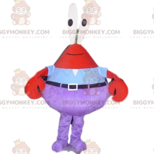 BIGGYMONKEY™ maskotdräkt av kapten Krabs, den berömda krabban