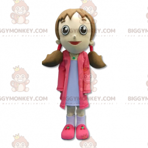 Girl BIGGYMONKEY™ Mascot Costume with Pigtails - Biggymonkey.com