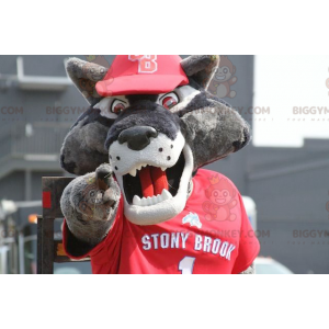 BIGGYMONKEY™ Costume da mascotte Lupo grigio in abbigliamento
