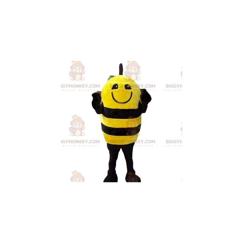 Costume de mascotte BIGGYMONKEY™ d'abeille jaune et noir Costume de mascotte BIGGYMONKEY™ d'abeille jaune et noir