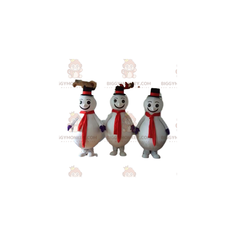 Muñeco de nieve BIGGYMONKEY™ Trío de disfraces de mascota con Muñeco de nieve BIGGYMONKEY™ Trío de disfraces de mascota con