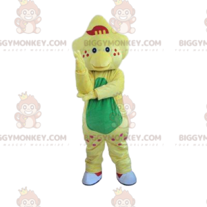 BIGGYMONKEY™ Mascot Costume Pale Yellow Dinosaur With Small