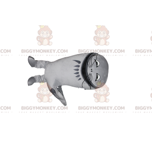 Costume de mascotte BIGGYMONKEY™ de poisson chat gris avec ses