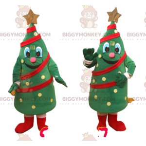 BIGGYMONKEY™ Costume da mascotte Albero verde decorato con