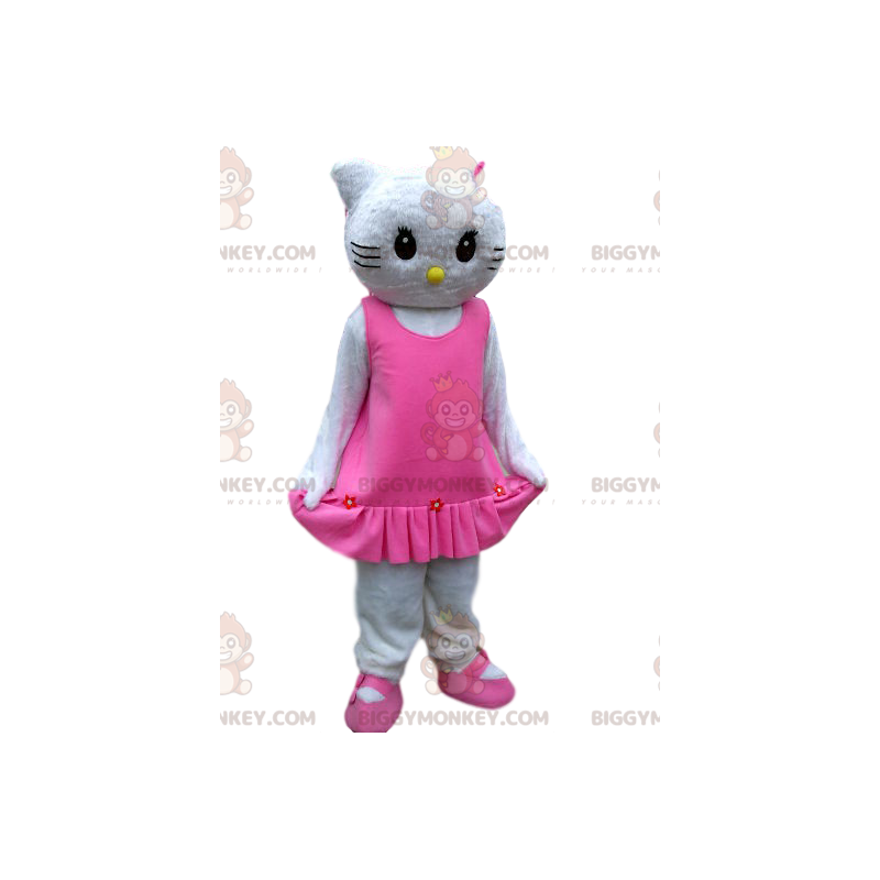 Hello Kitty BIGGYMONKEY™ mascot costume with elegant pink