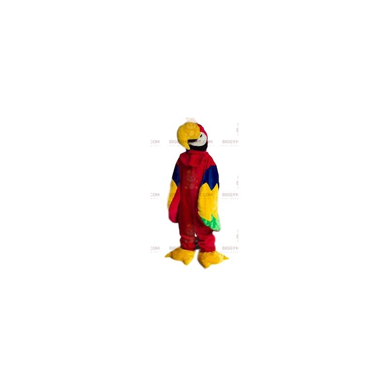 Very Smiling Multicolored Parrot BIGGYMONKEY™ Mascot Costume -