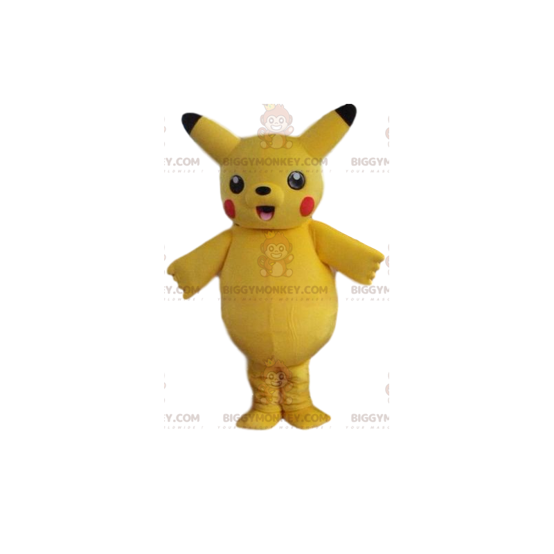 Traje de mascote BIGGYMONKEY™ de Pikachu, o famoso personagem