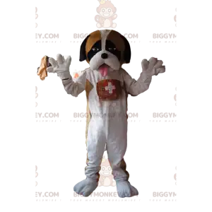 BIGGYMONKEY™ Maskottchenkostüm Bernhardiner mit zartem Look -