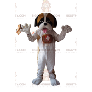Costume de mascotte BIGGYMONKEY™ de Saint Bernard avec un