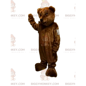 Στολή μασκότ Brown Bear BIGGYMONKEY™ με ωραίο ρύγχος και χαριτωμένο χαμόγελο - Μασκότ αρκούδας - BiggyMonkey.com