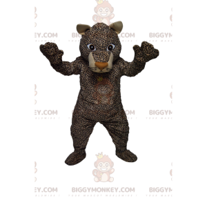 Disfraz de mascota leopardo BIGGYMONKEY™ con un aspecto