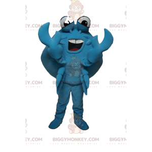 Velmi veselý kostým maskota modrého kraba BIGGYMONKEY™. kostým