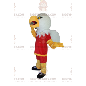 Στολή μασκότ Golden Eagle BIGGYMONKEY™ με κόκκινα αθλητικά