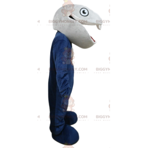 Gray and Blue Snake BIGGYMONKEY™ Mascot Costume. Gray Snake