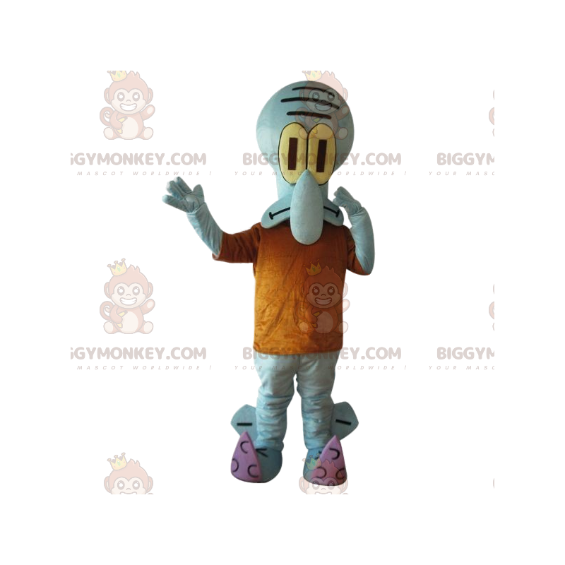 Disfraz de mascota Squidward Tentacle BIGGYMONKEY™ con camiseta