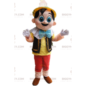 BIGGYMONKEY™ Mascottekostuum Pinokkio schattig met grote blauwe