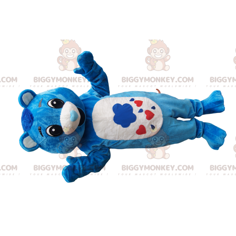 BIGGYMONKEY™ maskottiasu Sinivalkoinen karhunpentu BIGGYMONKEY™ maskottiasu Sinivalkoinen karhunpentu