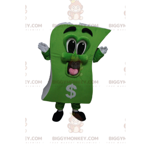 Zeer speels bankbiljet BIGGYMONKEY™ mascottekostuum. bankbiljet